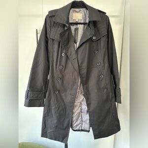 NWT Banana Republic Black Double-Breasted Quilted Trench Coat